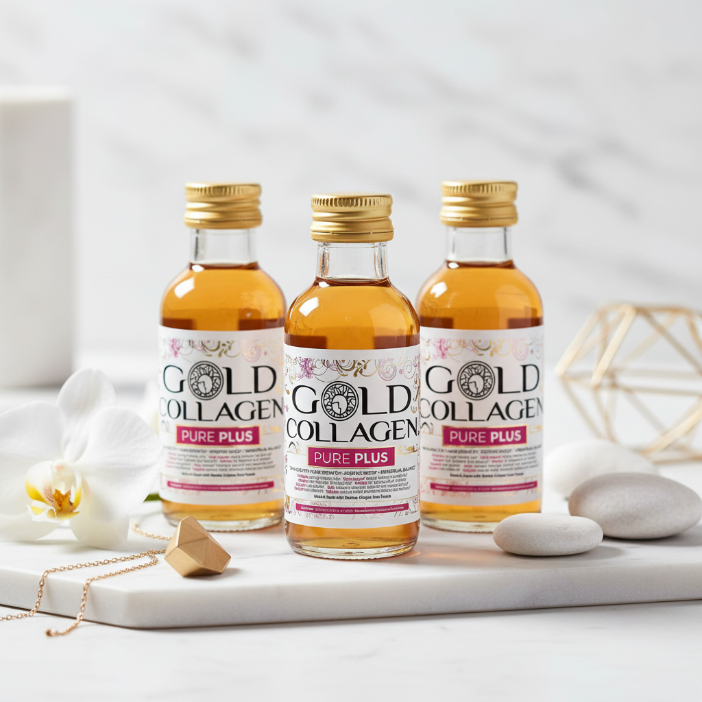 Gold Collagen Pure Plus in luxurious pure elegant beauty setting