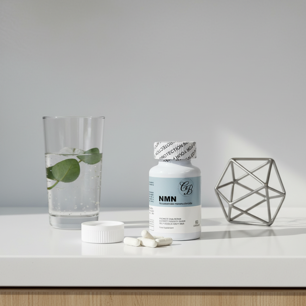 NMN supplement in modern wellness setting