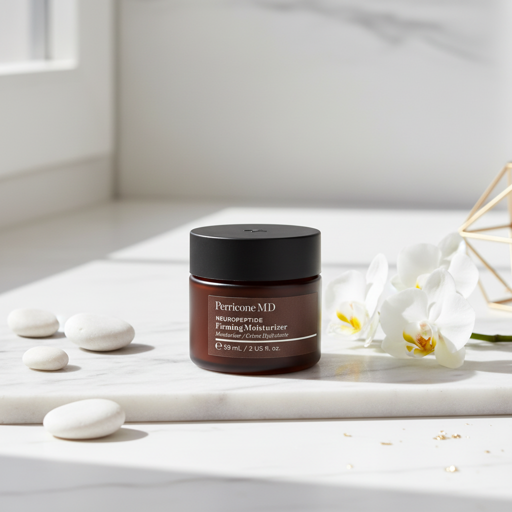 Perricone MD Neuropeptide Firming Day Moisturiser in sophisticated anti-aging setting